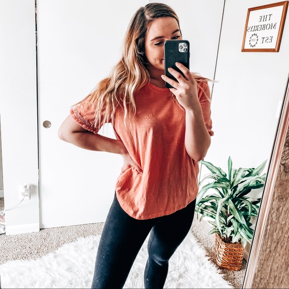 Chico's Tops - Chico’s coral top with tassel sleeves